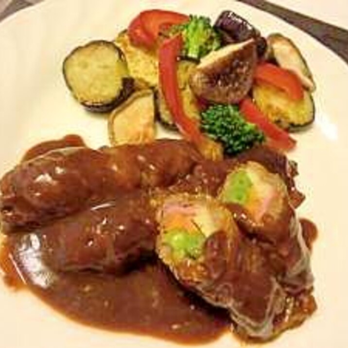 牛肉のロール煮デミグラスソース レシピ 作り方 By ママきゅみっきー 楽天レシピ 牛肉のロール煮デミグラスソース レシピ 作り方 By ママきゅみっきー 楽天レシピ